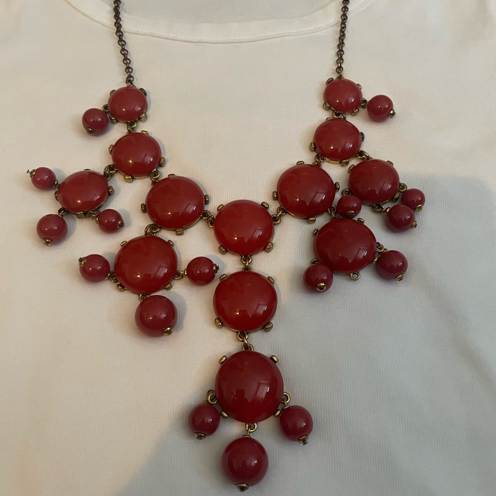 Liz Claiborne Bubble necklace-Burnt Orange